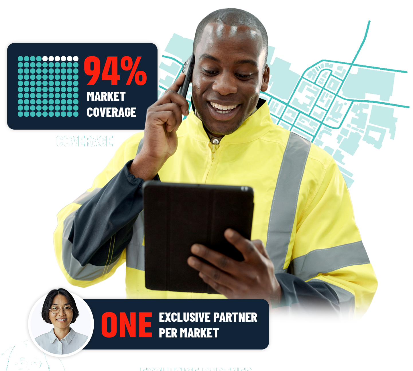 Commercial paving estimators reviewing a qualified opportunity